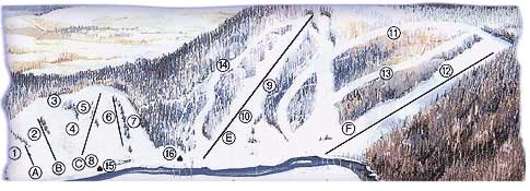 Trails and Lifts at HolidayMountain in the Catskills in New York
